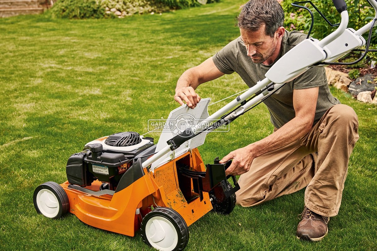 Газонокосилка бензиновая Stihl RM 448.0 TX (AUT, самоходная задний привод, 46 см., B&S 550 EX OHV, 140 куб.см., пластик, 55 л., 26 кг.)