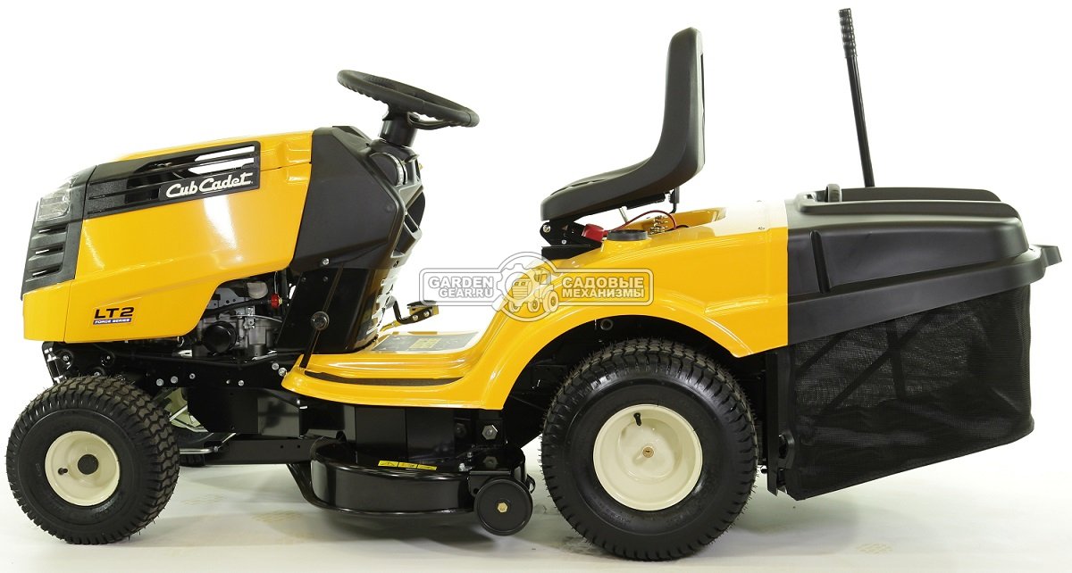 Садовый трактор Cub Cadet LT2 NR92 (USA, Cub Cadet, 439 куб.см., гидростатика, травосборник 240 л., ширина кошения 92 см., 196 кг.)