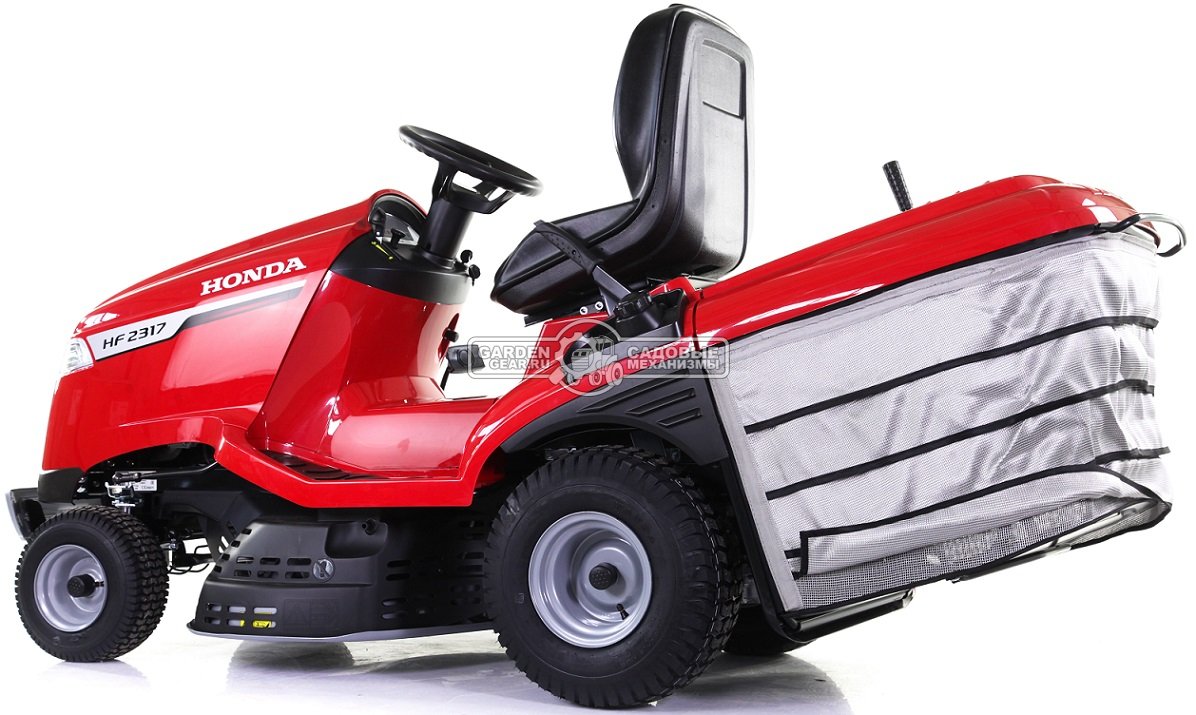 Садовый трактор Honda HF2317K1 HME (FRA, Honda GCV530 V-Twin, 530 куб.см., гидростатика, травосборник 280 л., ширина кошения 92 см., 221 кг.)