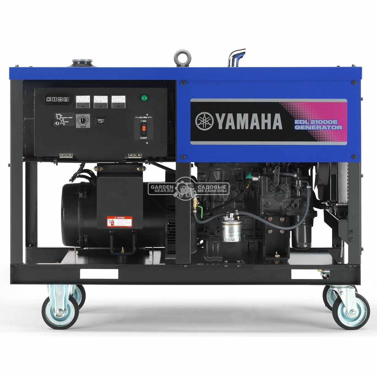 Дизельный генератор Yamaha EDL 21000 E (PRC, Kubota 380 см3, 16.0/17.6 кВт, эл/стартер, 80 л, 380 кг)
