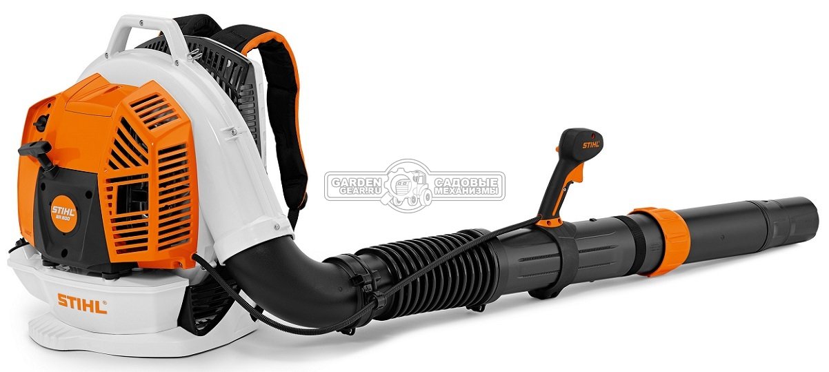 Воздуходувка бензиновая ранцевая Stihl BR 800 C-E Magnum (USA, 79,9 куб.см., 4-MIX, 3,2 кВт/4,36 л.с., макс. расх. 2025 м3/ч., ск. 97 м/с., 11,7 кг.)