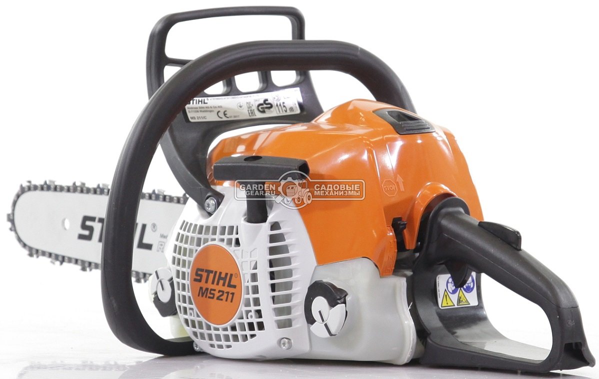 Бензопила Stihl MS 211 16&quot; (USA, 35,2 куб.см., 1,7 кВт/2,3 л.с., 2-MIX, 3/8&quot;, 1,3 мм., 55E, 4,3 кг.)