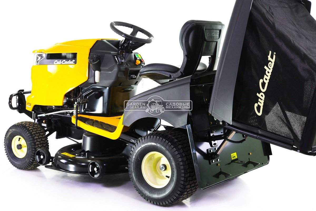 Садовый трактор Cub Cadet XT2 PR106iE (USA, Cub Cadet 679 EFI, V-Twin, 679 куб.см., гидростатика, травосборник 320 л., ширина кошения 106 см., 253 кг)