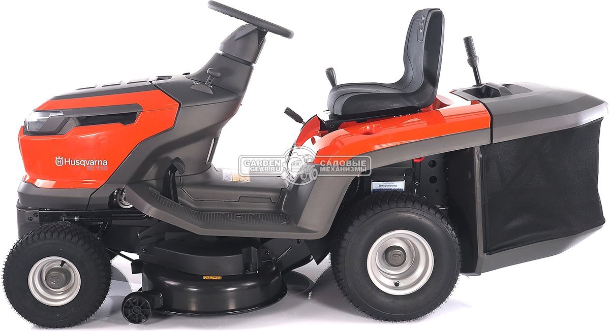 Садовый трактор Husqvarna TC 112 (PRC, Husqvarna 413AE, 413 куб.см., гидростатика, травосборник 220 л., ширина кошения 95 см, 198 кг.)