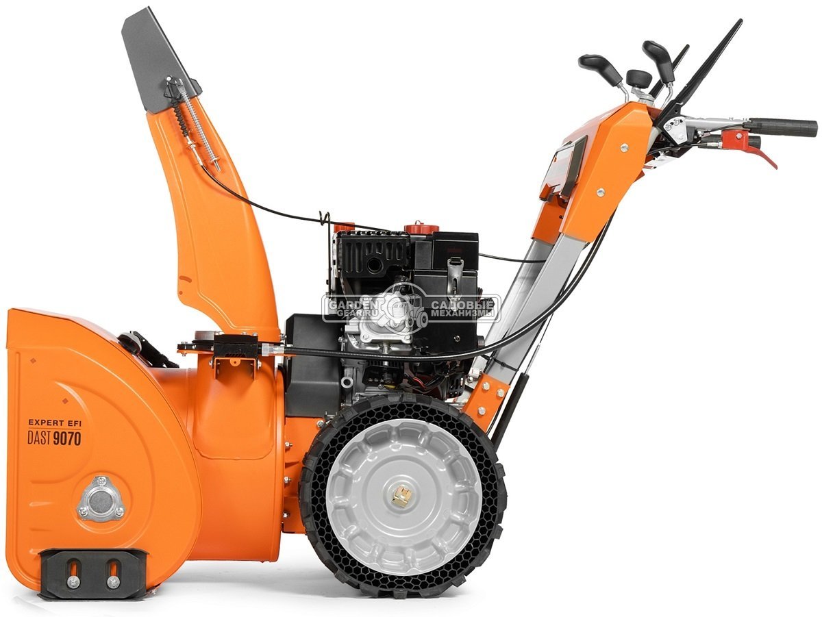 Снегоуборщик Daewoo DAST 9070 (EFI) (PRC, 67 см., Daewoo WXE300 EFI, 260 куб.см., запуск от аккумулятора, скорости 5/2, колеса EX-ICE, 111 кг.)
