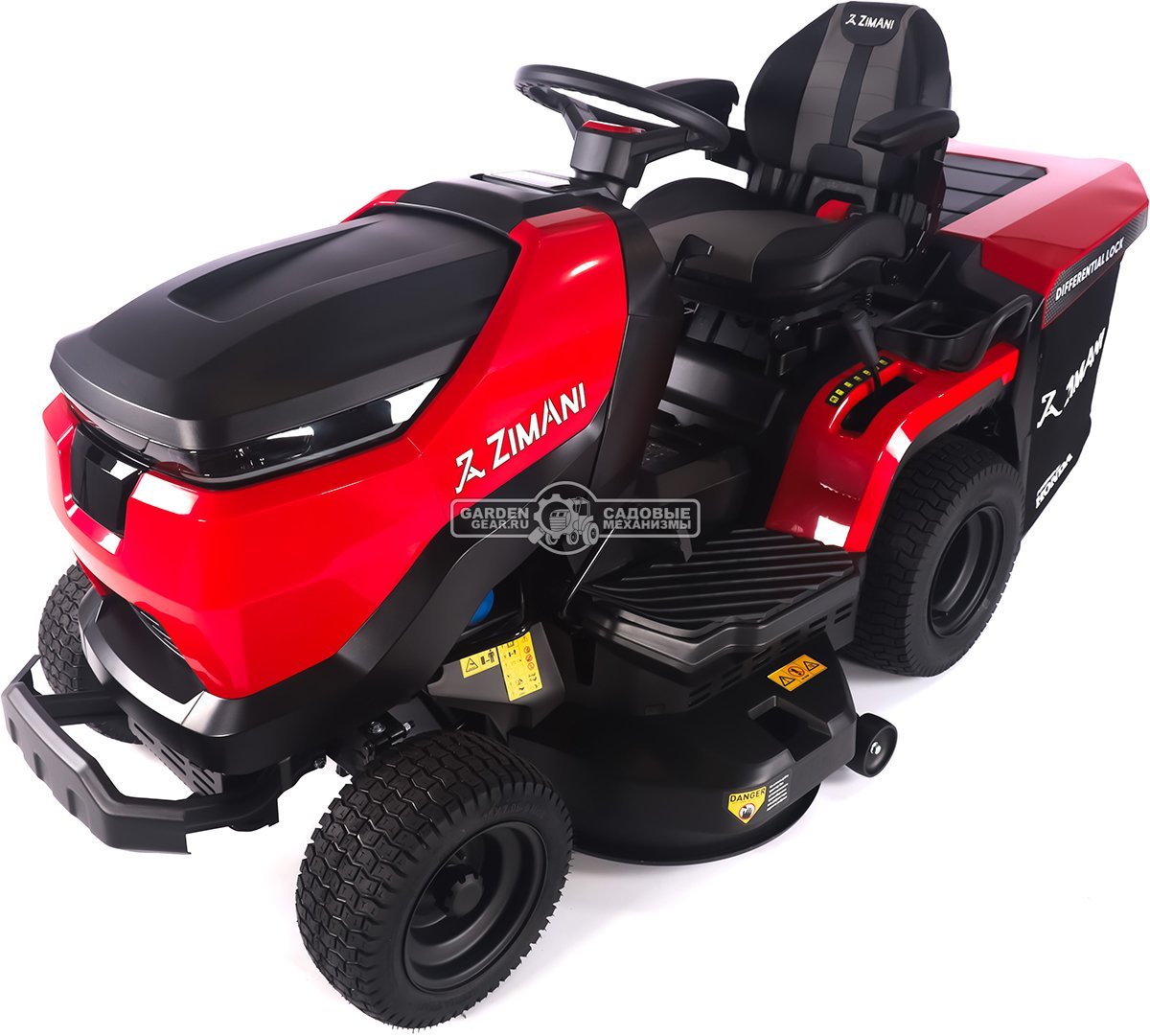 Садовый трактор ZimAni TC242HVD (PRC, Honda 688 куб.см., гидростатика, дифференциал, травосбор. 320 л, шир. кошения 107 см, LED панель, 195 кг)