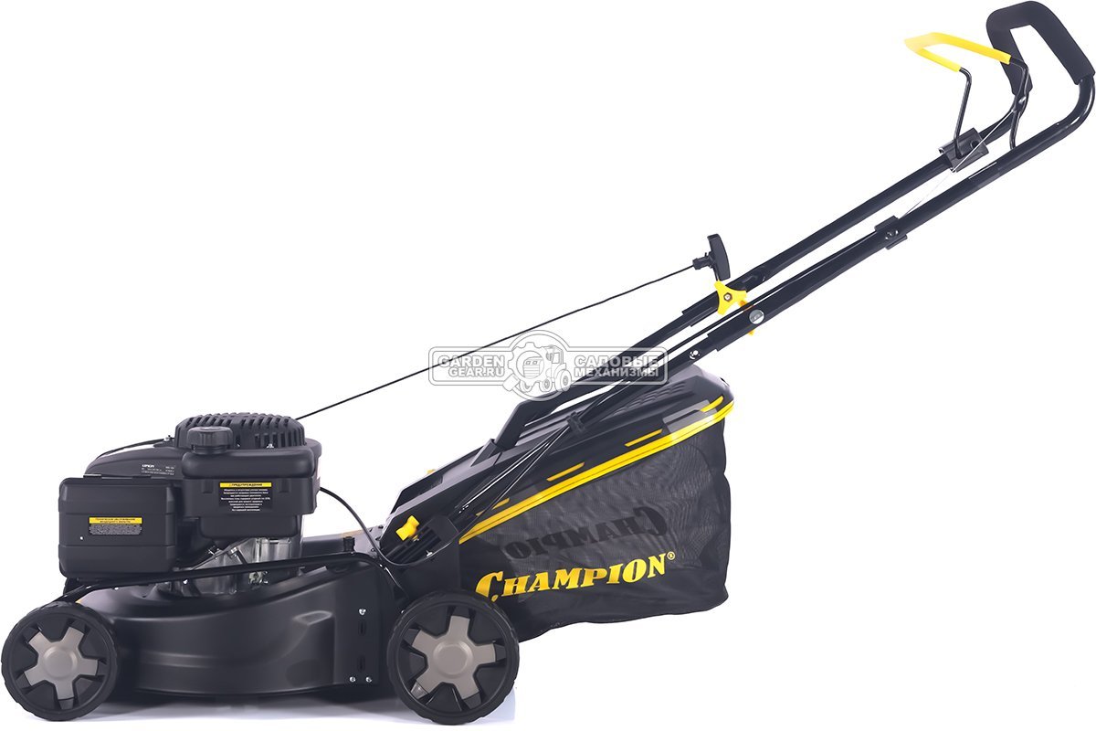 Газонокосилка бензиновая несамоходная Champion LM4222 (PRC, 42 см, Champion, 123 см3, сталь, 40 л, мульчирование, 17 кг)