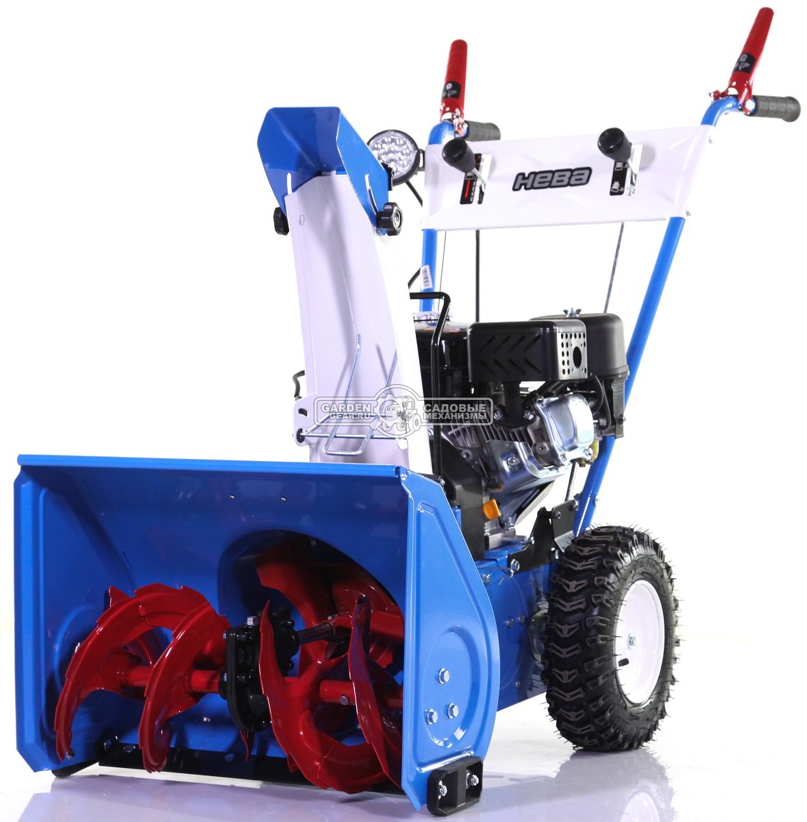 Комбимашина Нева KCB25 со щеткой 60 см, снегоуборщиком, отвалом и контейнером для мусора (PRC, Нева, 196 см3, 5 вперед/2 назад, эл/стартер, 90 кг)