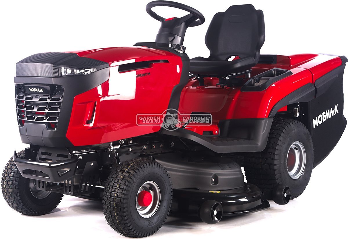 Садовый трактор Мобил К XP124 Премиум (PRC, Loncin V-Twin, 708 куб.см., гидростатика, мульчирование, 240 л. эл/лифт, ширина кошения 124 см, 285 кг)