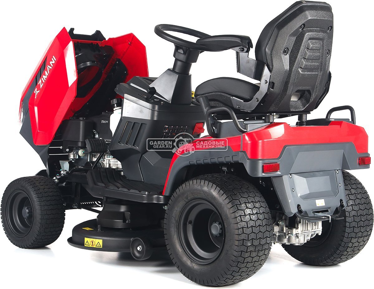 Садовый трактор ZimAni TS98HL MY2025 (PRC, Loncin 452 куб.см., гидростатика, боковой выброс, ширина кошения 98 см, LED панель, 168 кг)