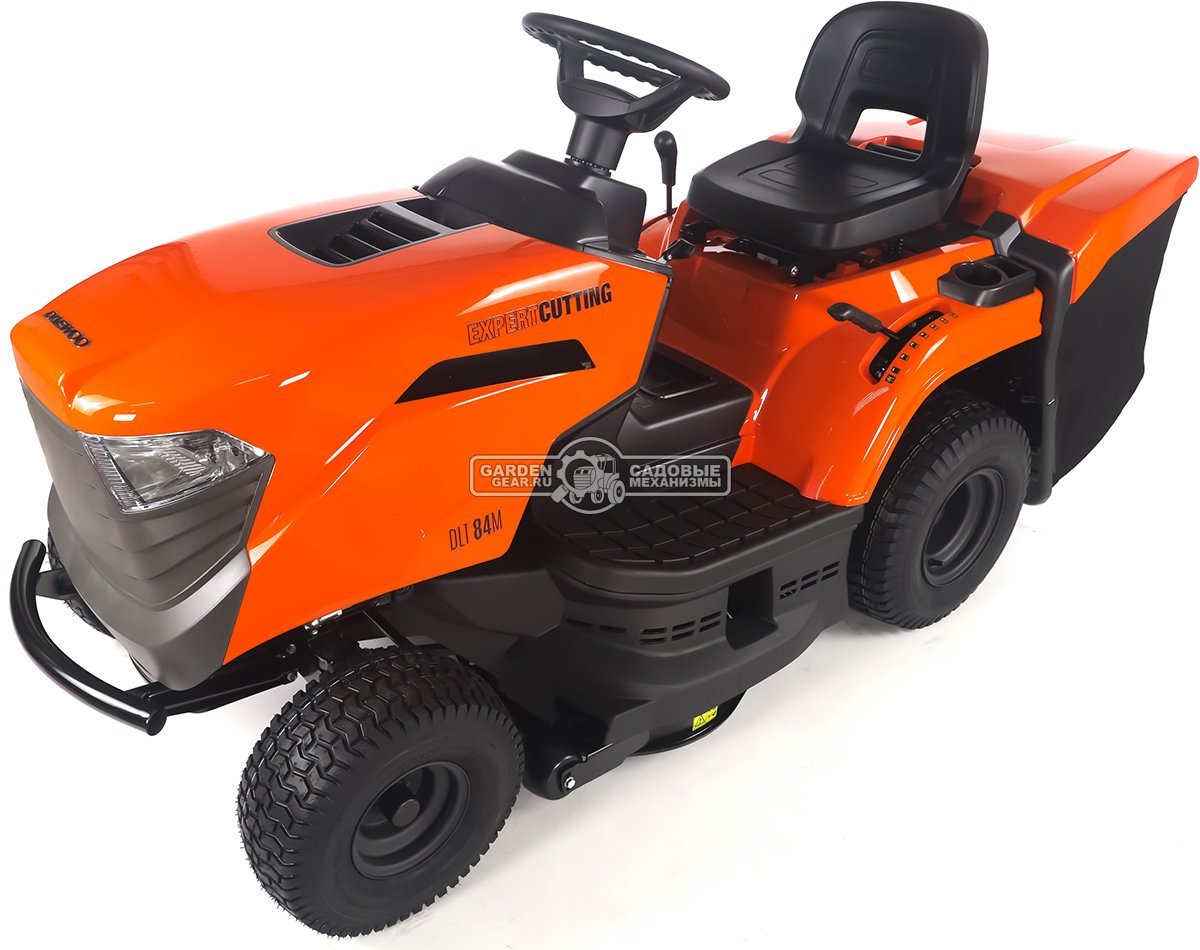 Садовый трактор Daewoo DLT 84M (PRC, Stiga ST400, 414 куб.см., механика, ширина кошения 84 см., травосборник 200 л., мульчирование, 190,5 кг.)