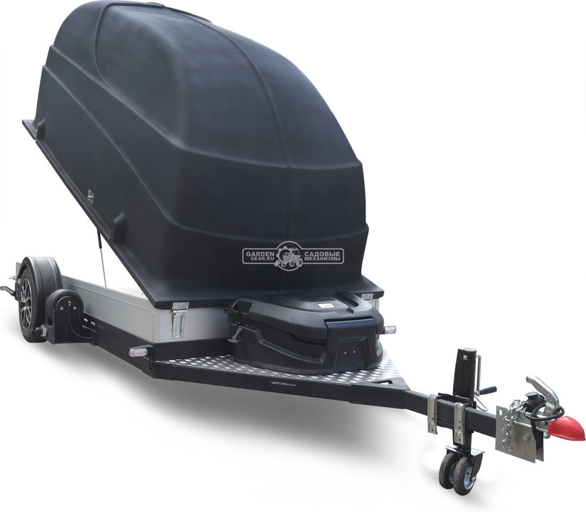 Прицеп с опускающейся платформой на пневмоподвеске Baltic Mechanic Polygon-City PC 750 для перевозки мини-спецтехники, пневмолифт, крышка, 3500x1500