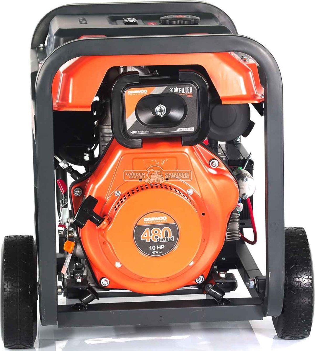 Дизельный генератор Daewoo DDAE 6000DXE-3 2024 двухрежимный 220/380 (PRC, 474 см3, 10 л.с., 6,0/6,5 кВт, электростарт, колеса, ATS, 18 л., 115 кг.)