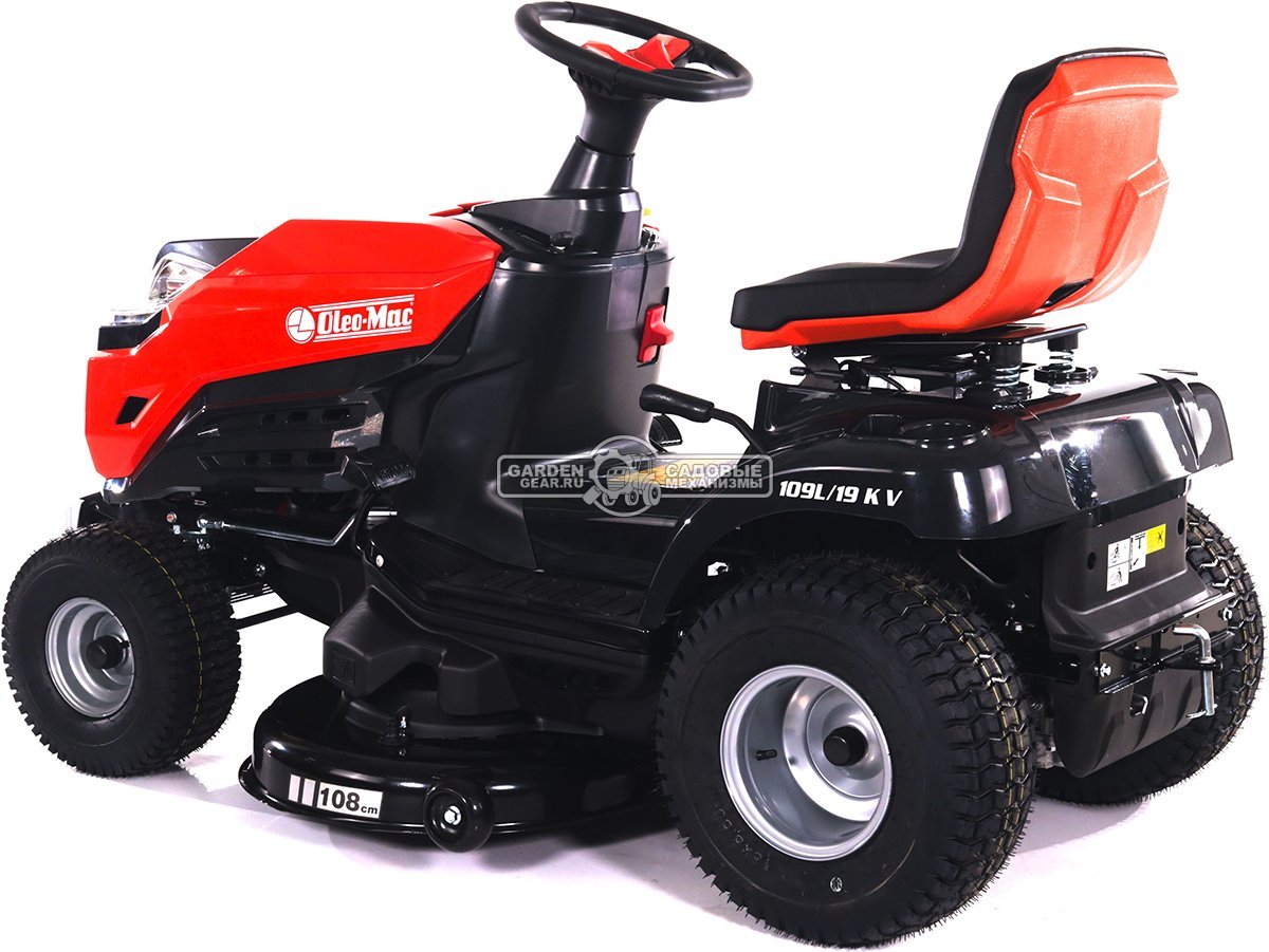 Садовый трактор Oleo-Mac OM 109L/19 KV (PRC, Emak K 1900 V-Twin, 586 см3, 108 см., боковой выброс, гидростатика, 175 кг.)