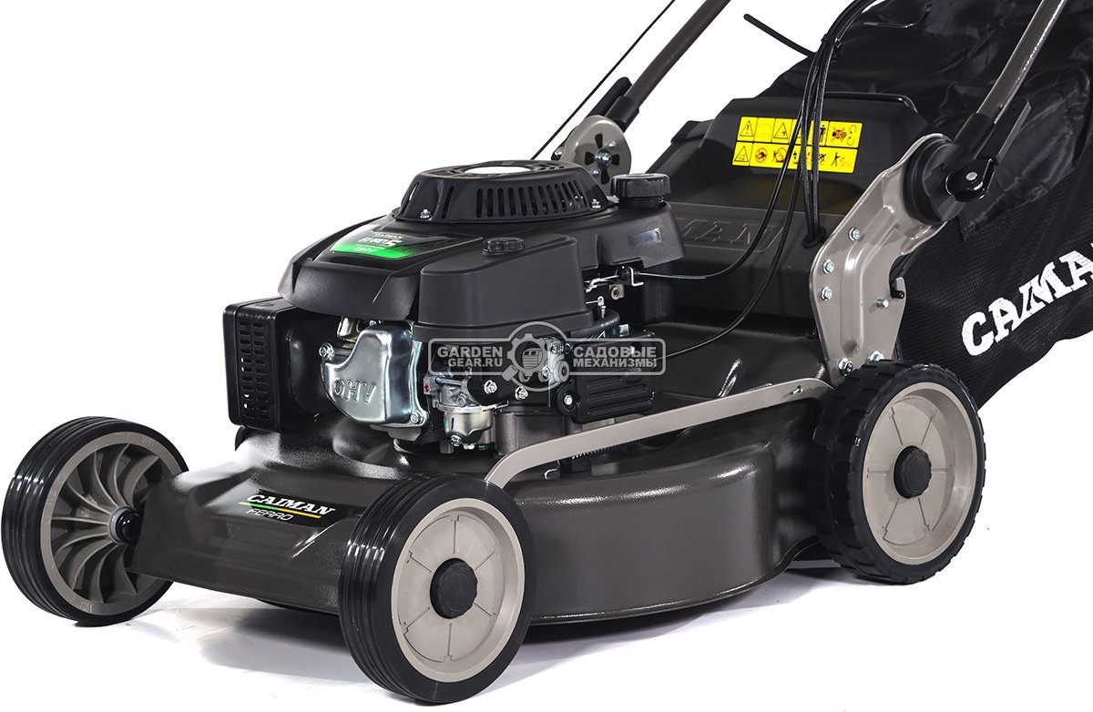 Газонокосилка бензиновая Caiman Ferro 55CLV (RUS, 55 см, Caiman Green Engine, 196 см3, сталь, вариатор, 4 в 1, 70 л, 50 кг)