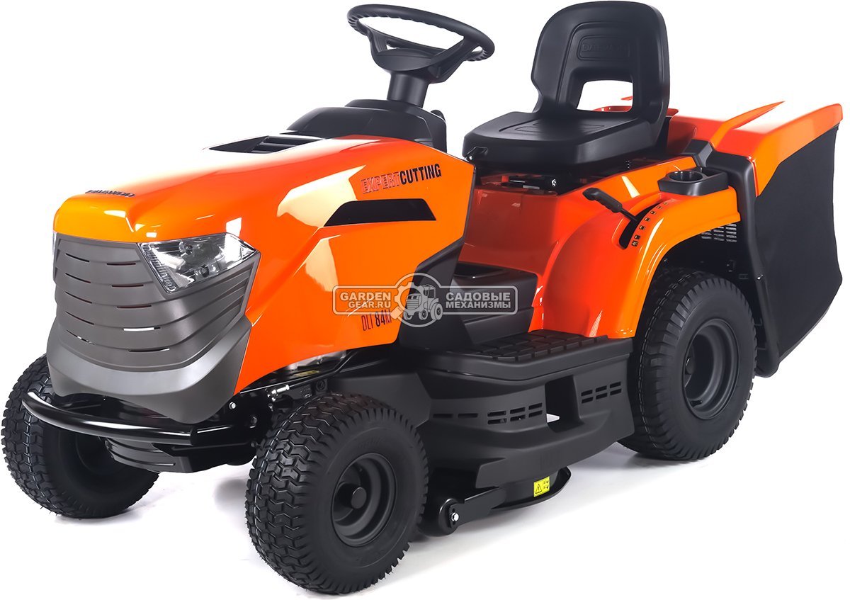 Садовый трактор Daewoo DLT 84M (PRC, Stiga ST400, 414 куб.см., механика, ширина кошения 84 см., травосборник 200 л., мульчирование, 190,5 кг.)