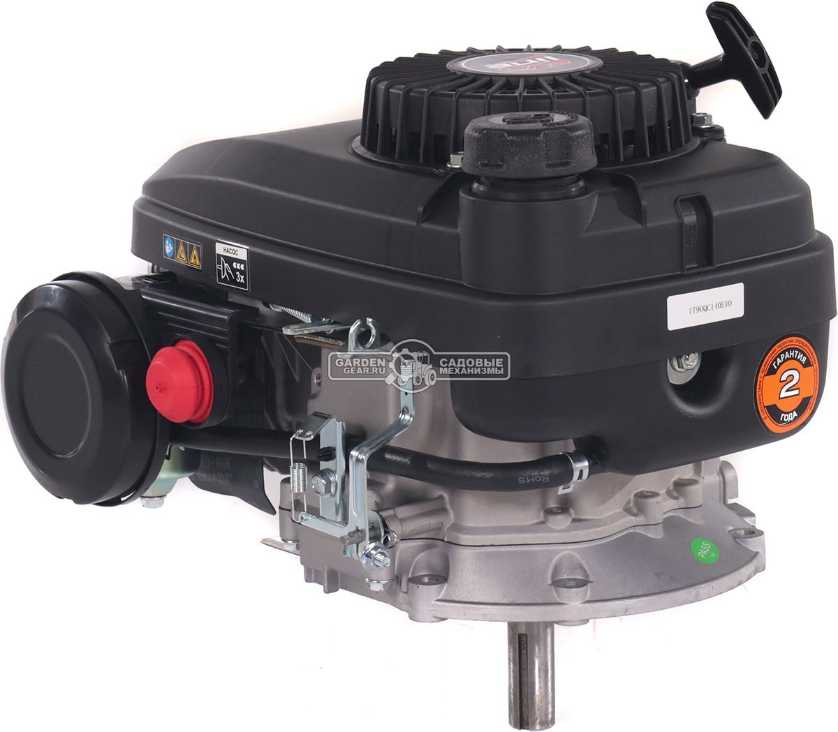 Бензиновый двигатель EVOline XP 140 A (3,5 л.с., 141 куб.см., D=22,2 мм, L=80 мм, алюминиевый маховик, динамический тормоз, 7,8 кг.)