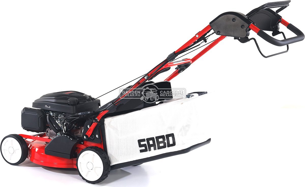 Газонокосилка бензиновая SABO 43-VARIO (GER, 43 см., Sabo, 166 куб.см., алюминий, Turbostar, вариатор, травосборник 65 л., 36,5 кг.)