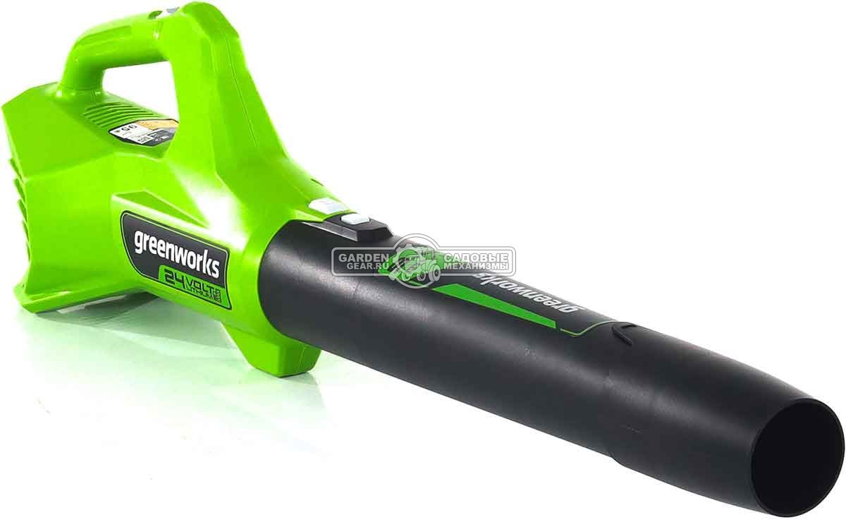 Воздуходувка аккумуляторная GreenWorks G24AB без АКБ и ЗУ (PRC, 24В, 145 км/ч, 1.7 кг)