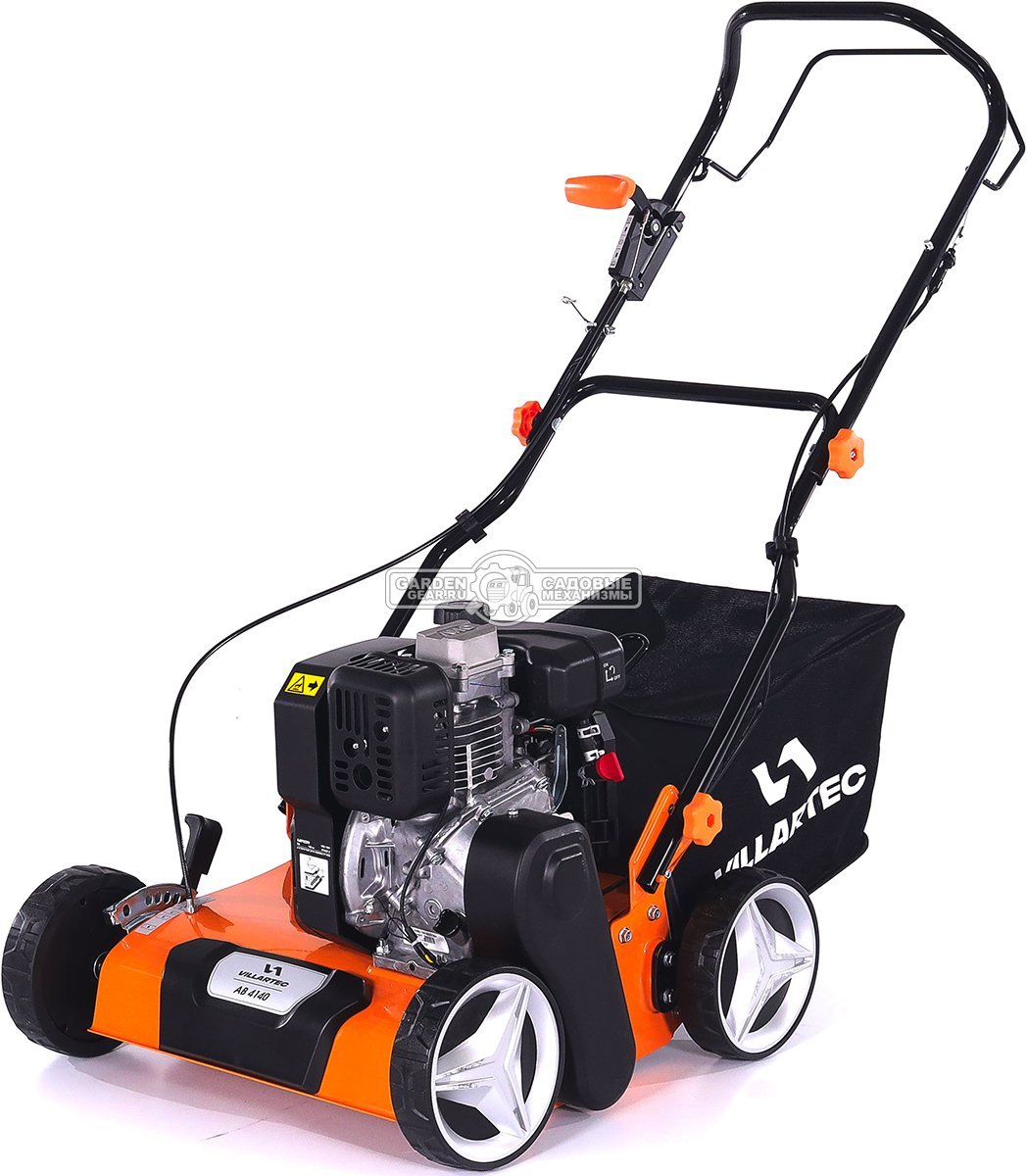 Вертикуттер - аэратор бензиновый Villartec AB 4140 (PRC, 40 см, Loncin 166 см3, ножи + пружины, 45 л, 32 кг)