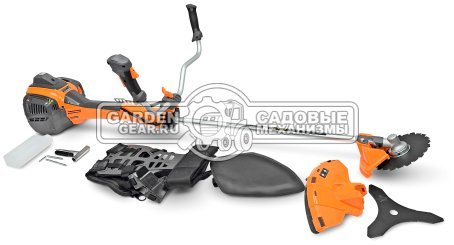 Бензиновый кусторез Villartec CB550PK (PRC, 50.15 см3, 2.1 кВт/2.86 л.с.,3Т нож + пильный диск, леска - опция, T рукоятка, ранцевый ремень, 8.5 кг)
