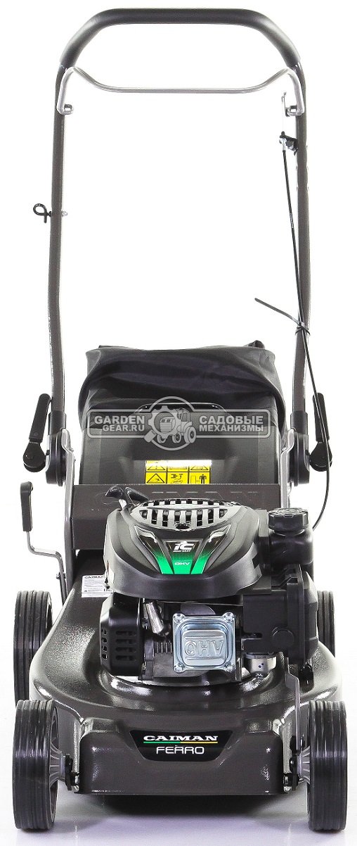 Газонокосилка бензиновая несамоходная Caiman Ferro 47CP (RUS, 45 см, Caiman Green Engine, 140 см3, сталь, мульчирование, 50 л, 34.5 кг)