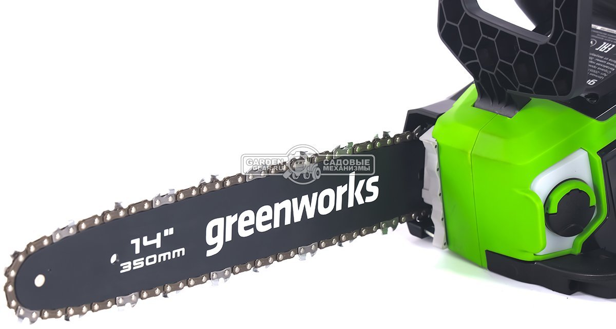 Пила аккумуляторная цепная GreenWorks GD40CS15 без АКБ и ЗУ (PRC, Li-ion 40В, беcщеточная, 14"/35 см, 5.0 кг)