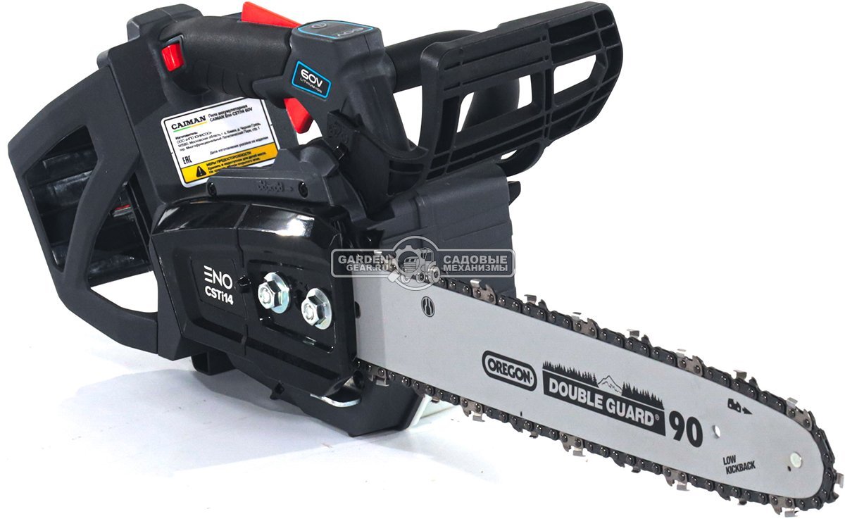 Пила аккумуляторная цепная Caiman ENO CSTi14 14" с АКБ B6040 и ЗУ C6025 (RUS, BL 60В, Standart Connect, 3/8"-1.1-52E, 2,0 кг.)