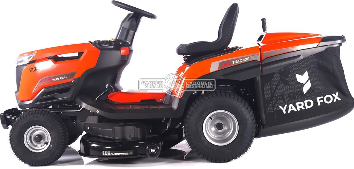 Садовый трактор Yard Fox Optima T 108 RDH (PRC, Loncin V-Twin 586 куб.см., гидростатика, травосборник 260 л, ширина кошения 108 см, 220 кг)