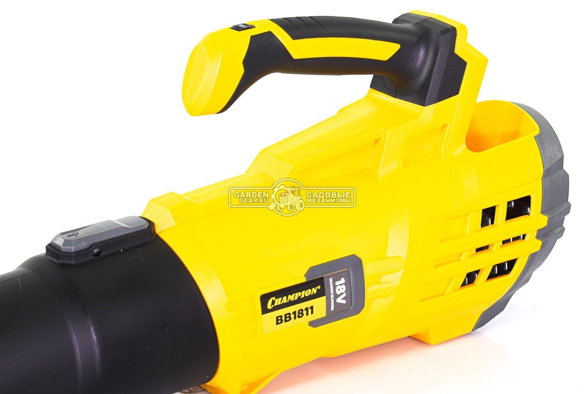Воздуходувка аккумуляторная Champion BB1811 с АКБ 2 А/ч и ЗУ (PRC, Li-ion 18В, 4 А/ч, 38 м/с, 594 м3/ч, 1.9 кг)