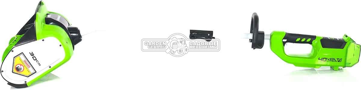 Снегоуборщик аккумуляторный / лопата GreenWorks GD40SS30 с АКБ 4 А/ч и ЗУ (PRC, BL 40В, ширина 30 см, 7 кг)