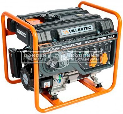 Бензиновый генератор Villartec GG4000 (PRC, 223 см3, 3.2/3.5 кВт, медь, 15 л, 47 кг)