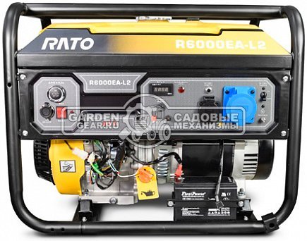 Бензиновый генератор Rato R6000EA-L2 (PRC, 420 см3, 6/5,5 кВт, эл.стартер, возможность автозапуска, 25 л, 83,9 кг)