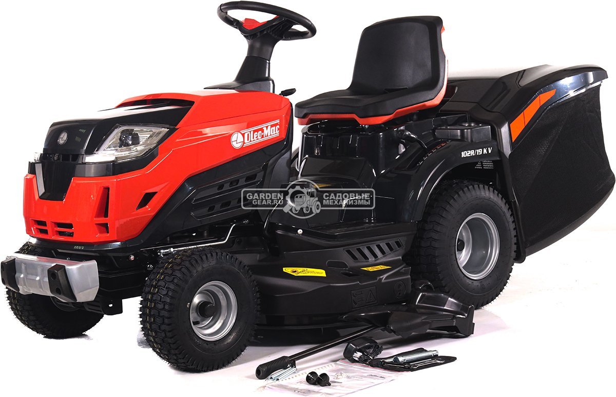 Садовый трактор Oleo-Mac OM 102R/19 KV (PRC, Emak K 1900 V-Twin, 586 см3, 102 см., гидростатика, травосборник 300 л., 198 кг.)