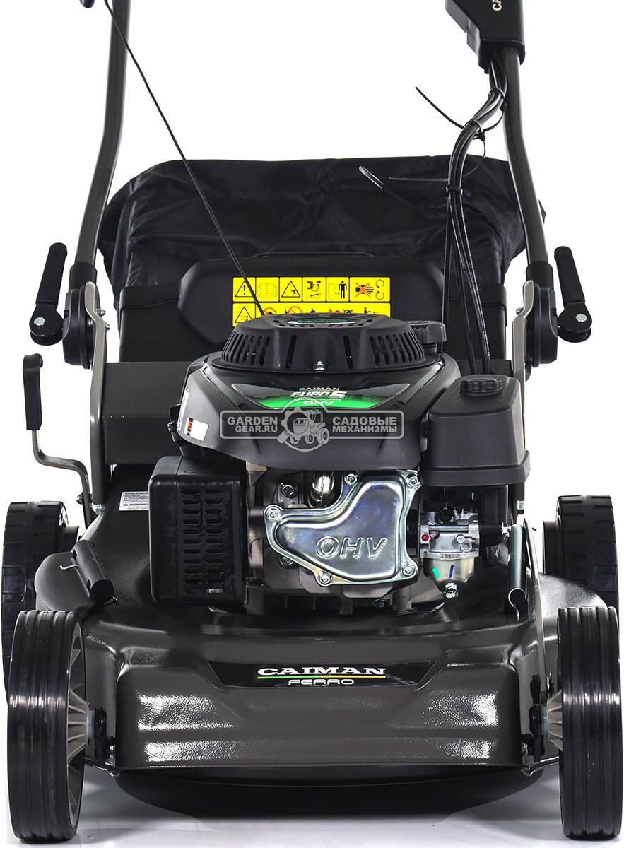 Газонокосилка бензиновая Caiman Ferro 55CLV (RUS, 55 см, Caiman Green Engine, 196 см3, сталь, вариатор, 4 в 1, 70 л, 50 кг)