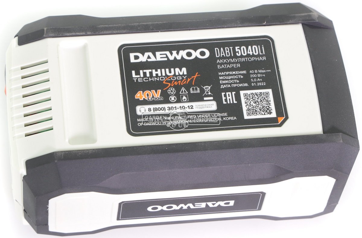Аккумулятор Daewoo DABT 5040Li (PRC Li-Ion, 40В, 5.0 А/ч, индикатор зарядки, 1,25 кг)