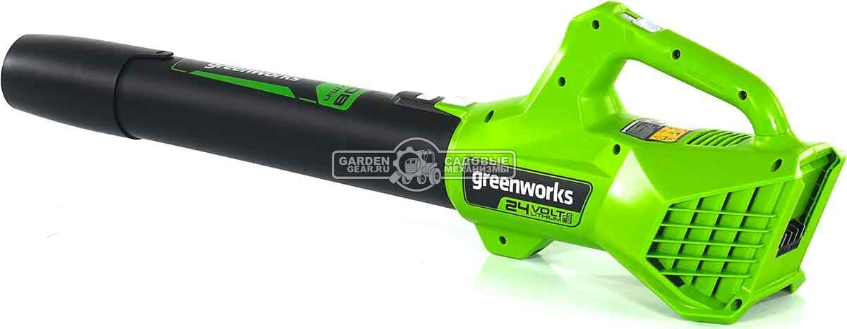 Воздуходувка аккумуляторная GreenWorks G24AB без АКБ и ЗУ (PRC, 24В, 145 км/ч, 1.7 кг)