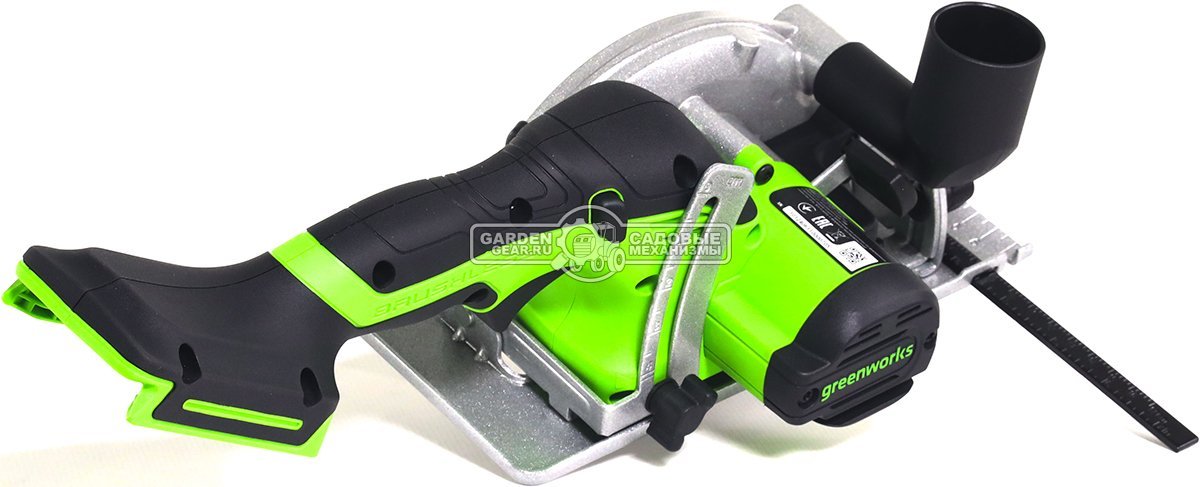 Минипила циркулярная аккумуляторная GreenWorks G24MCS без АКБ и ЗУ (PRC, BL 24В, 115 мм, 2 кг)