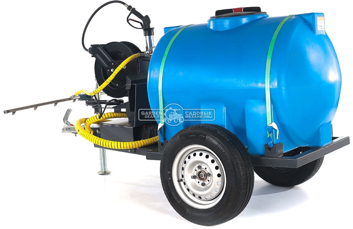 Мойка высокого давления Baumech 120 см., 7 форсунок, выносной пистолет 15 м., давление 200 бар, макс. поток 16 л., объём бака 500 л., 204 кг.