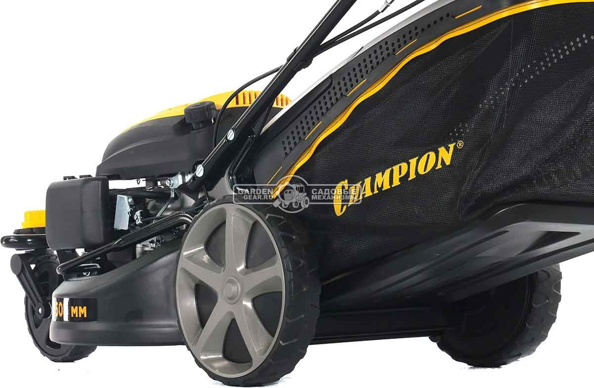 Газонокосилка бензиновая Champion LMZ5130-1 c поворотным колесом (PRC, 51 см, Champion, 173 см3, 65 л, сталь, 4 в 1, 37 кг)