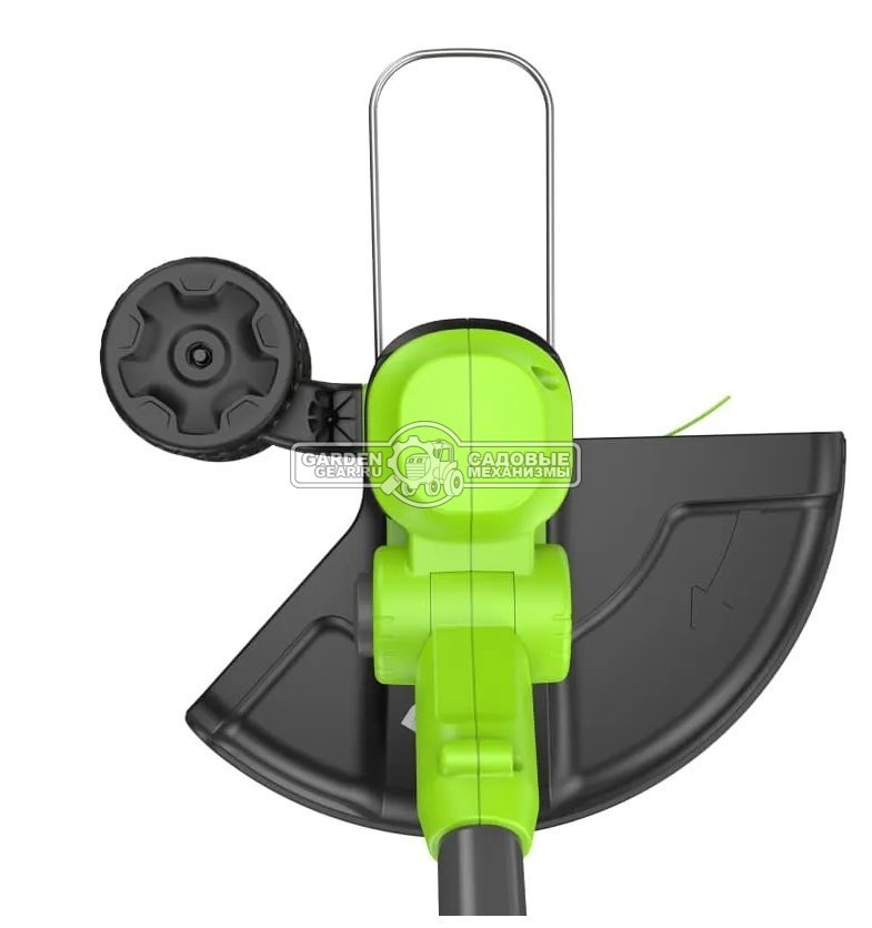 Триммер аккумуляторный GreenWorks G24LT301 с АКБ 4 А/ч и ЗУ (PRC, 24В, леска 1.65 мм один выход + пласт. нож, телескопическая штанга, 2.4 кг)