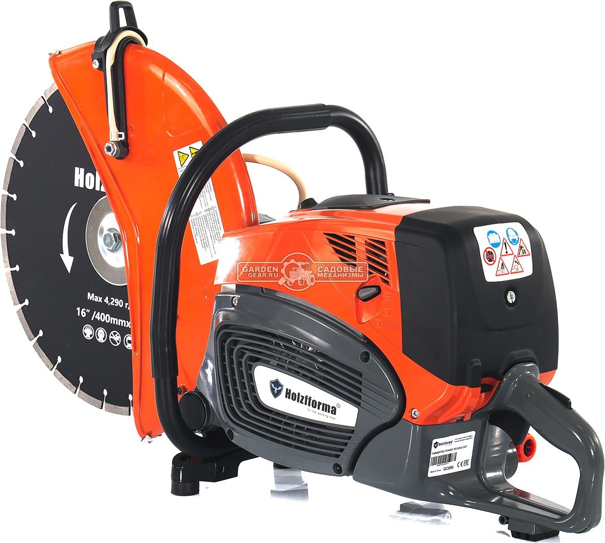 Бензорез Holzfforma GC890 16" (PRC, 98,5 см3, 5.0 кВт/6.8 л.с., диаметр круга 400 мм, глубина реза 145 мм, 15 кг)