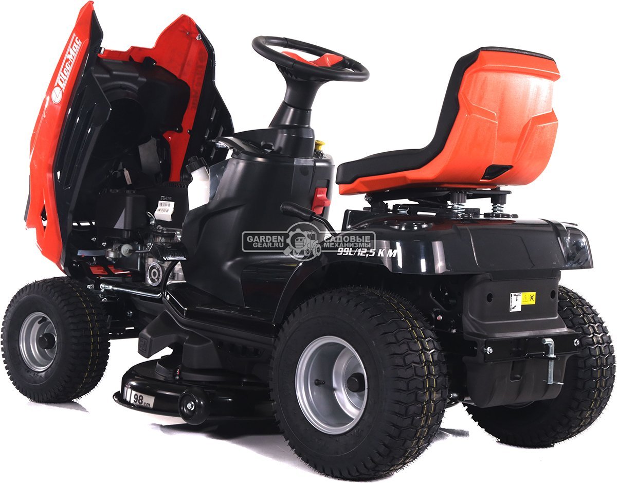 Садовый трактор Oleo-Mac OM 99L/12,5 K M (PRC, Emak K 1250 AVD, 413 см3, 98 см., боковой выброс, механика, 169 кг.)