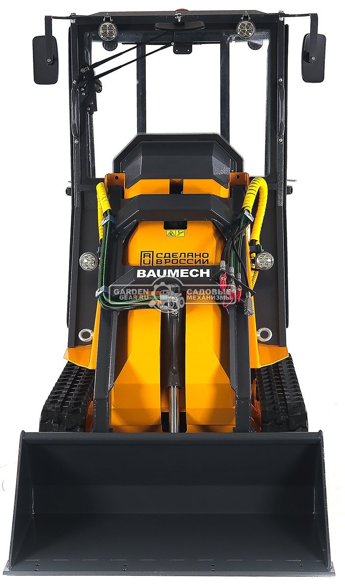 Универсальная машина мини-погрузчик Baumech ML-03 Pro с зимней кабиной + ковш универсальный 110 см., с двигателем Honda GX630 V-Twin