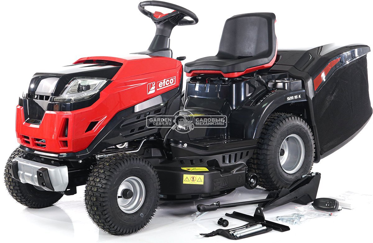 Садовый трактор Efco 92R/16 K (PRC, Emak K 1600 AVD, 452 см3, 92 см, гидростатика, травосборник 300 л, 192 кг)