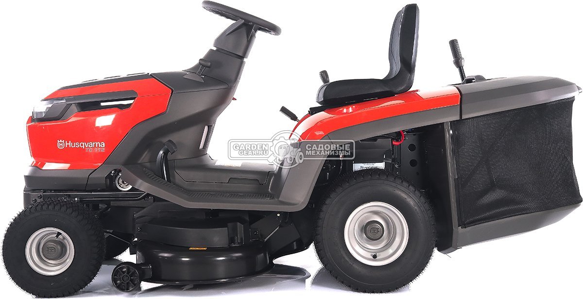 Садовый трактор Husqvarna TC 112 (PRC, Husqvarna 413AE, 413 куб.см., гидростатика, травосборник 220 л., ширина кошения 95 см, 198 кг.)