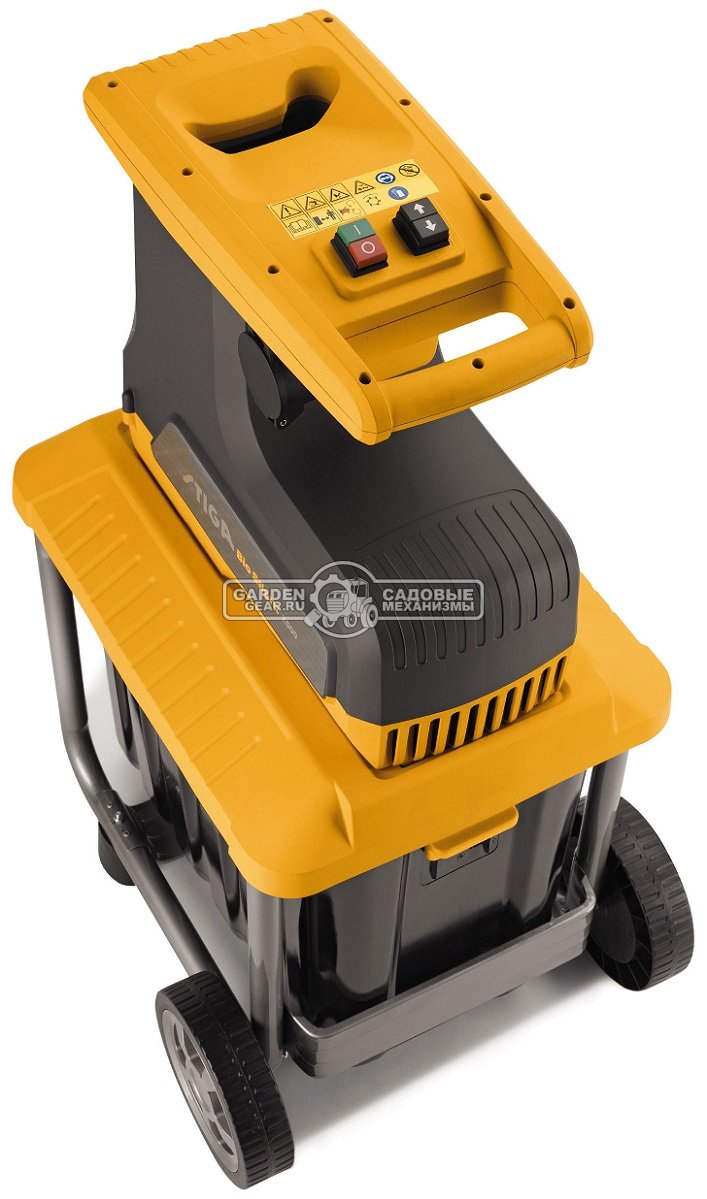 Садовый измельчитель веток электрический Stiga Bio Silent 2500 (PRC, 2500 Вт, фреза, ветки до 40 мм., бесщеточный двигатель, контейнер 60 л, 27,4 кг.)
