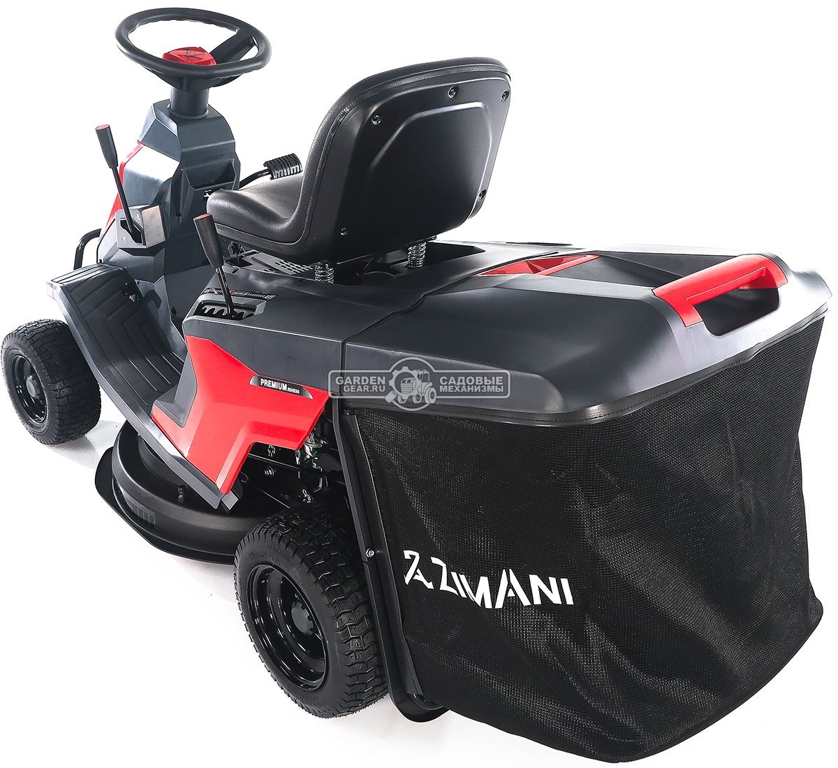 Садовый минирайдер ZimAni RDHE 66 RED (PRC, 225 куб.см., гидростатика, фара, травосборник 150 л, ширина кошения 66 см, 128 кг)
