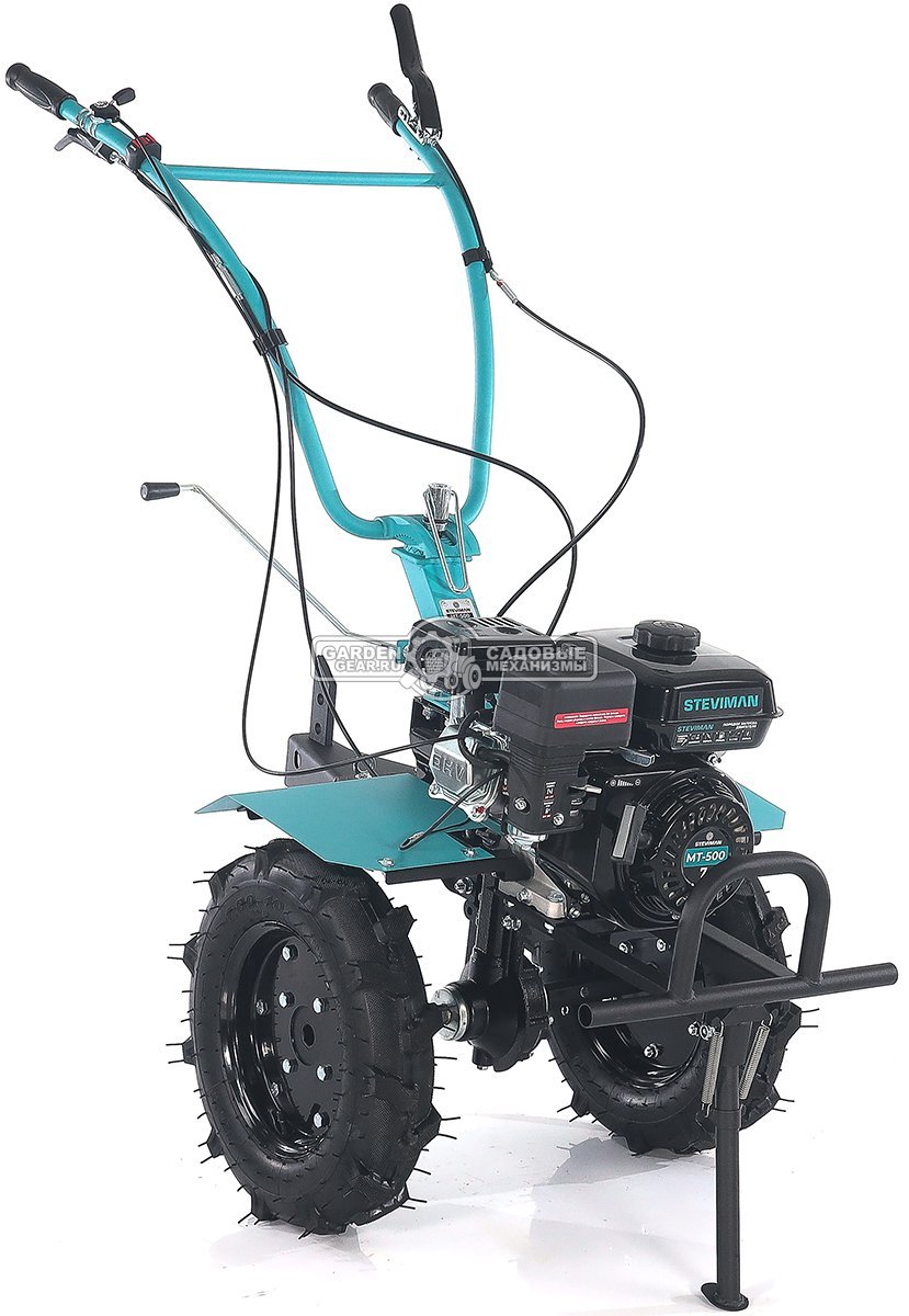 Мотоблок Steviman MT-500 (RUS, колеса 4.00х10, EST 212 см3, 90 см, 2 вперед/1 назад, ВОМ, 100 кг)