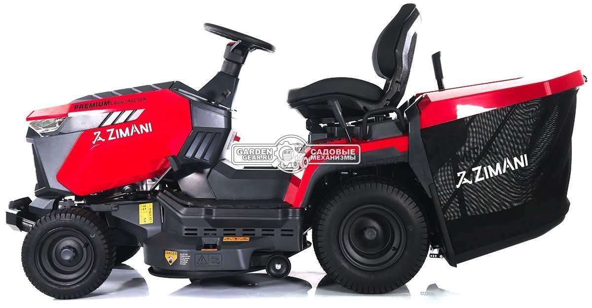 Садовый трактор ZimAni TC97HLD + снегоуборщик роторный одноступенчатый ZimAni ST90-1 (PRC, Loncin 452 см3, гидростатика, диффер., LED панель, 190 кг)